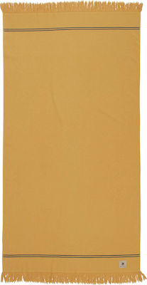 Greenwich Polo Club 3518 Strandtuch Baumwolle Beige mit Fransen 170x80cm.