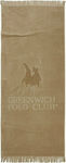 Greenwich Polo Club 2876 Πετσέτα Θαλάσσης με Κρόσσια Μπεζ 170x70εκ.