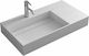 Inter Ceramic iStone Countertop Sink made of Synthetic Material 90x48x13cm White