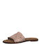 Tamaris Leather Women's Flat Sandals in Pink Color