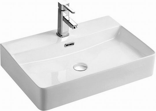 Pyramis Nolana Countertop Sink Porcelain 60x42x12cm White