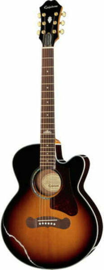 Epiphone Semi-Acoustic Guitar EJ-200 Coupe VS Cutaway Sunburst