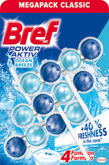 Bref Power Activ Block Toilet with Scent Ocean Breeze 3x50gr