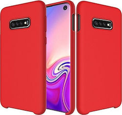 Hurtel Rubber Cover Silicone Back Cover Red (Galaxy S10e)