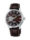 Seiko Presage Basic Line Ceas Bărbătesc 33.8mm Automat cu Maro Curea din Piele