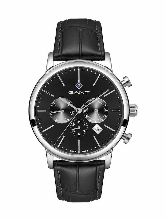 Gant Cleveland Men's Watch 43mm Battery with Black Leather Strap