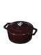 Berlinger Haus Metallic Line Cast Iron Stockpot 4.3lt / 24cm Burgundy