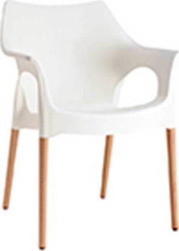 Καρέκλα Natural Ola Λευκή 59x57x82εκ. Καρέκλα Natural Ola Λευκή 59x57x82εκ.