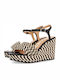 Women's Ankle Strap Platforms Black