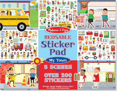 Melissa & Doug Sticker Album Reusable Sticker Pad My Town for Children 3++ Years