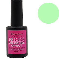 Bioshev Professional 10 Days Color Gel Effect Gloss Nail Polish Long Wearing Green 225 11ml