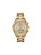 Michael Kors Layton Watch Chronograph Battery with Gold Metal Bracelet