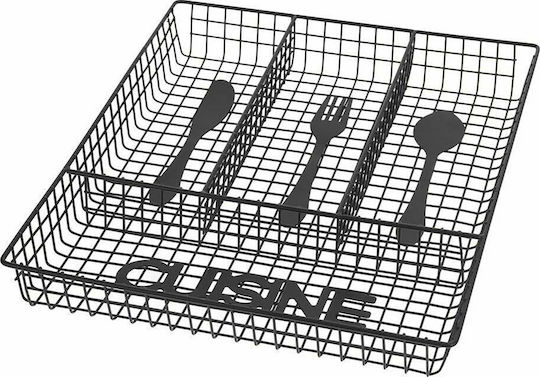 Homestyle Besteckeinsatz für Schubladen Cuisine Metallisch 32x26x5cm Schwarz Homestyle Besteckeinsatz für Schubladen Cuisine Metallisch 32x26x5cm Schwarz