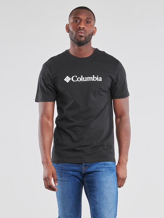Columbia Basic Ανδρικό T-shirt Μαύρο με Λογότυπο