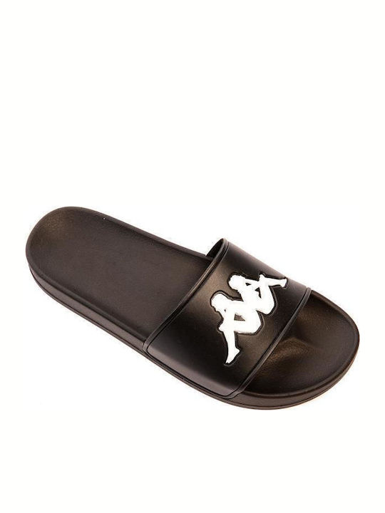 Kappa Authentic Adam 2 Slides σε Μαύρο Χρώμα