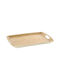 5Five Serving Tray 46cm Wooden Rectangular Serving Tray with Handles in White Color 46.5x30.5x3cm 151269 1pcs