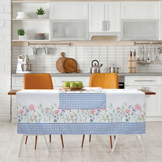 Das Home Ράνερ 0597 Λευκό, Μπλε, Ροζ 40x150εκ.