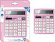 Madrid Papel PE028 Taschenrechner 12 Ziffern in Rosa Farbe 1Stück
