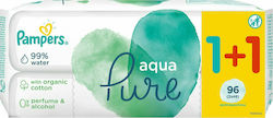 Pampers Οικολογικά και Υποαλλεργικά Μωρομάντηλα Pure Aqua με Καπάκι χωρίς Άρωμα, Οινόπνευμα & με 99% Νερό 2x48τμχ