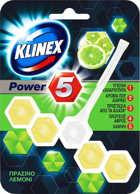 Klinex Power 5 Block Λεκάνης με Άρωμα Πράσινο Λεμόνι 55gr