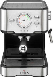Mics MC15ES19E Mașină de cafea espresso 1100W Presiune 15bar Argint