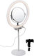 Zomei ZM128 Ring Light 26.6cm 3200 - 5500K with Desktop Stand/Mount Stand and Mobile Holder White