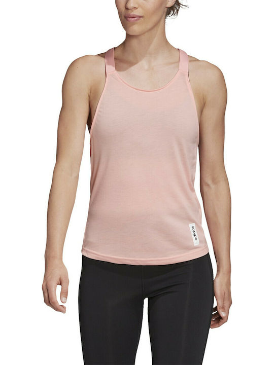 Adidas Brilliant Basics Αμάνικη Γυναικεία Αθλητική Μπλούζα Ροζ