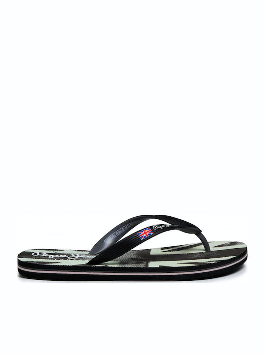Pepe Jeans Hawi Banner Herren Flip Flops Schwarze