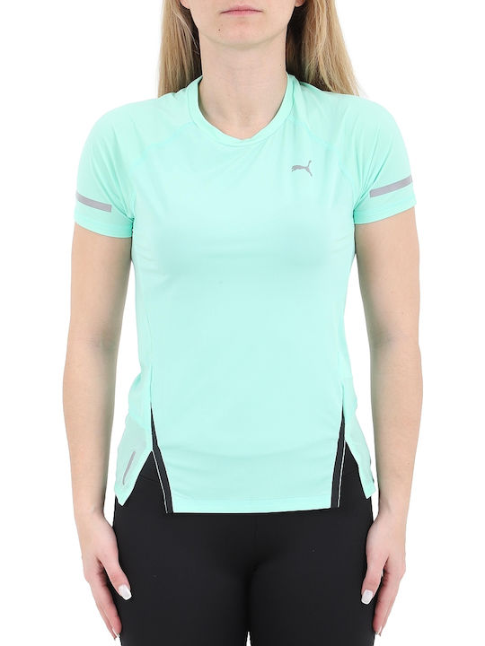 Puma Runner ID Training Women's Athletic T-shirt Fast Drying Turquoise