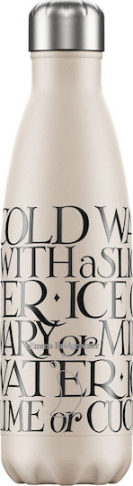 Chilly's Emma Bridgewater Bottle Thermos Stainless Steel BPA Free 500ml Beige