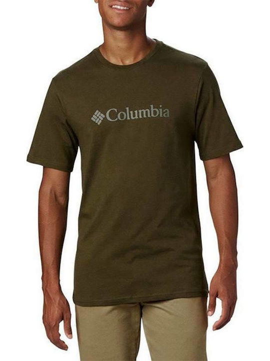 Columbia CSC Basic Men's T-Shirt with Logo Khaki