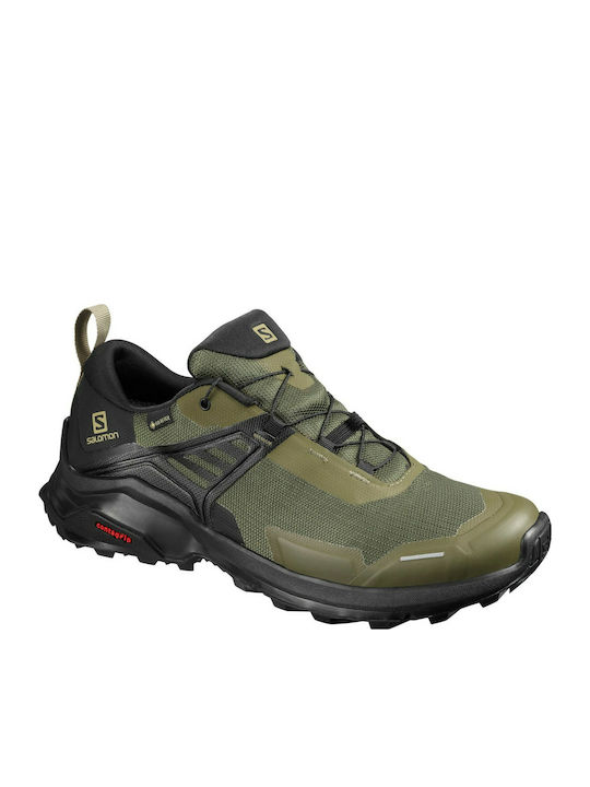 Salomon X Raise GTX Ανδρικά Ορειβατικά Παπούτσια Αδιάβροχα με Μεμβράνη Gore-Tex Πράσινα