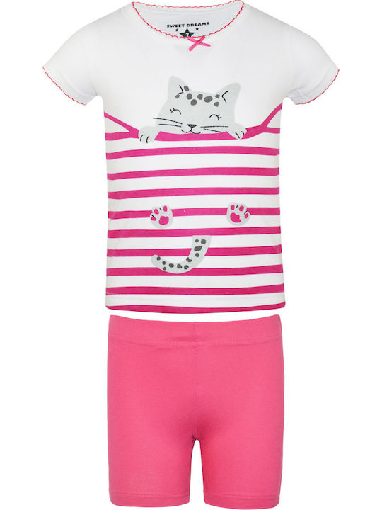 Energiers Set Top & Bottom Kids Summer Pyjamas Fuchsia