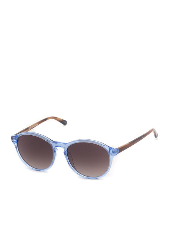 Gant Women's Sunglasses with Blue Plastic Frame and Gray Gradient Lens