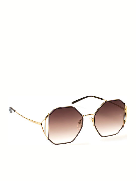 Ana Hickmann Women's Sunglasses with Gold Metal Frame AH3185 04D