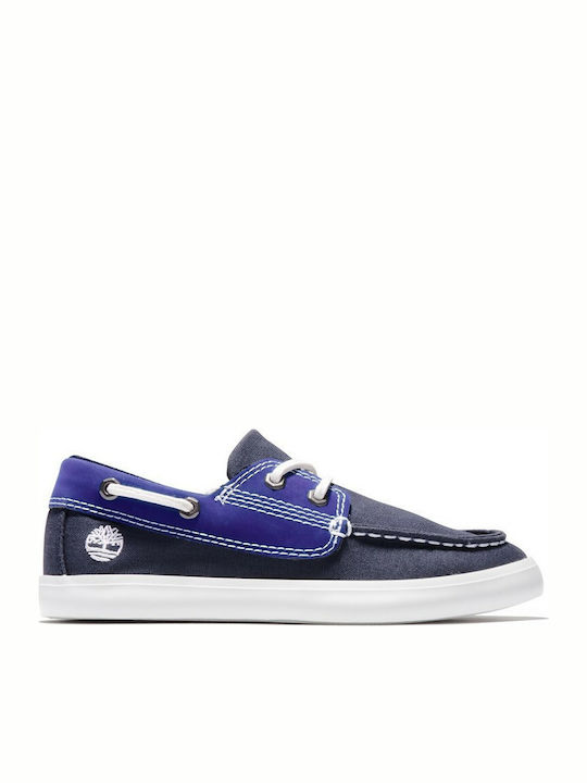 Timberland Boys Moccasins with Laces Newport Bay Navy Blue