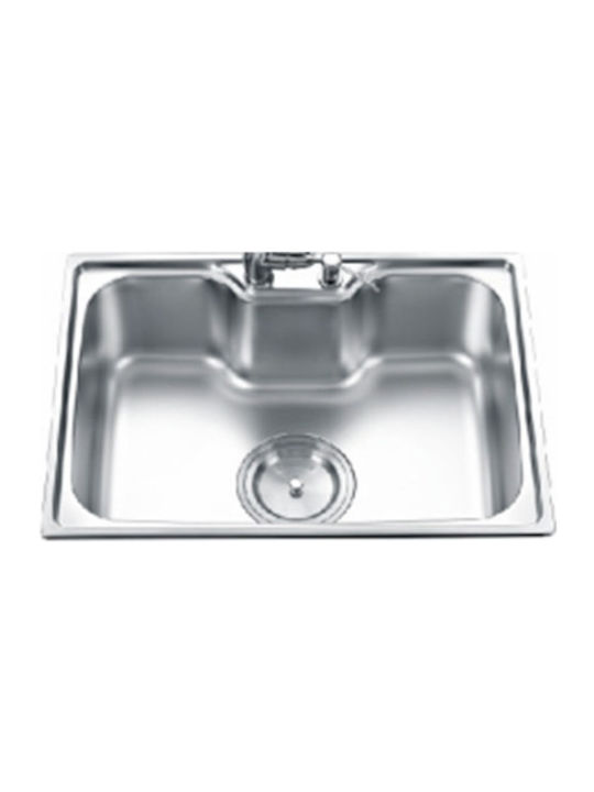 WS 68-022 Drop-In Chiuvetă Inox Satinat L80xW50cm Argint