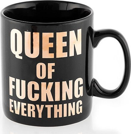 Out of the Blue Queen F**ing Everything Керамична Черна Чаша 850ml