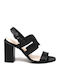 New Matic 50 Leder Damen Sandalen in Schwarz Farbe