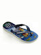Kids' Flip Flops Navy Blue Minecraft