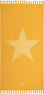 Greenwich Polo Club Star Beach Towel Pareo Orange with Fringes 170x90cm.