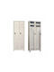 Zweiflügeliger Schrank Metallisch mit Trennwand & 2 Regale 66x40x170cm
