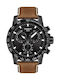 Tissot Supersport Ανδρικό Ρολόι 45mm Χρονογράφος με Καφέ Δερμάτινο Λουράκι