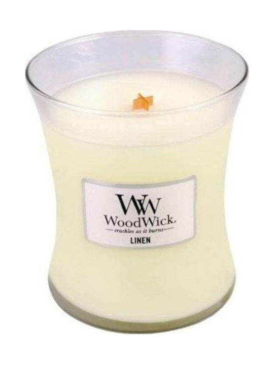 WoodWick Aromatic Soy Candle Linen Jar With Linen Perfume 275gr