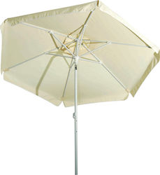 Campus Foldable Beach Umbrella Off-White Heavy-Duty Diameter 2m with UV Protection and Air Vent Beige