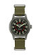 Bulova Hack Watch Battery with Green Leather Strap