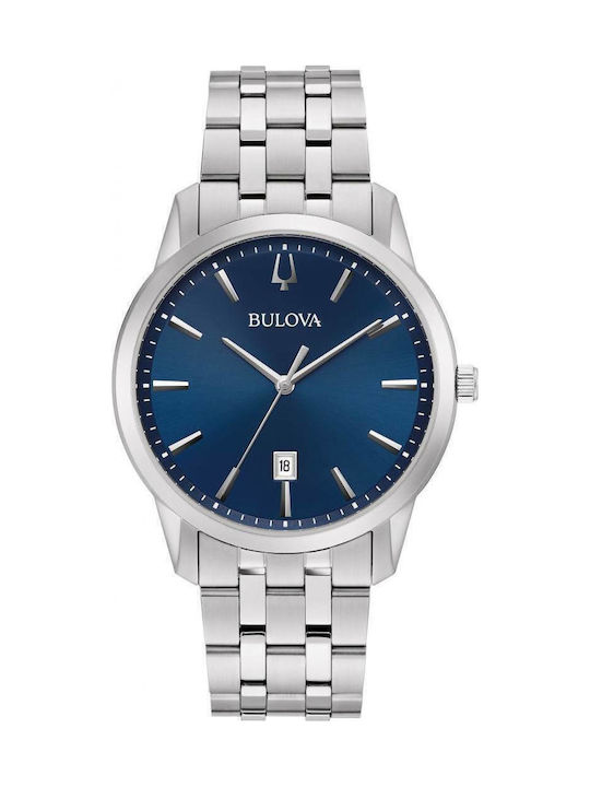 Bulova Sutton Men's Watch 40mm Battery with Silver Metal Bracelet