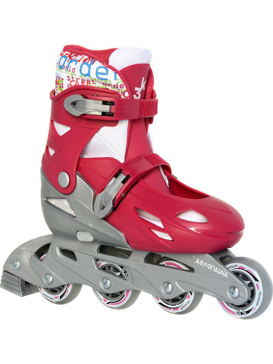 Athlopaidia Kids Adjustable Inline Rollers Fuchsia