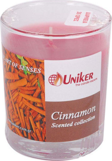 Uniker Aromatic Candle In Jar With Cinnamon Perfume 7x8.5cm