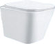 Domistyle Paros Wall-Mounted Toilet that Includes Soft Close Cover White